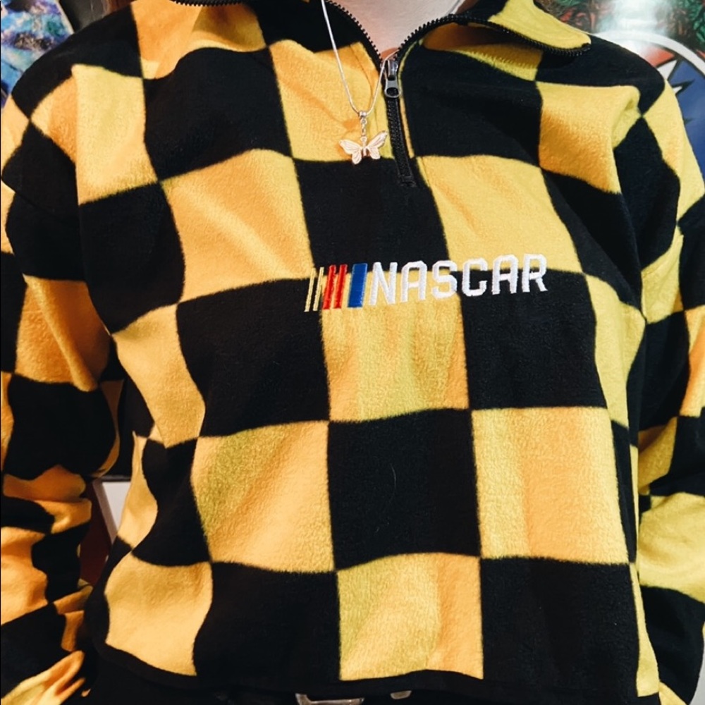 Checkered Nascar Half-Zip
